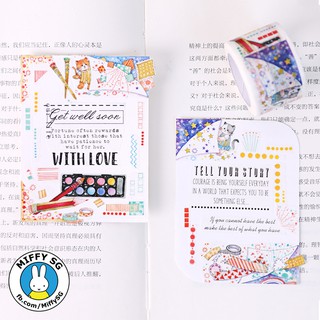 Băng dính Washi tape GÓC TẬP GÓC SÁCH 3cm