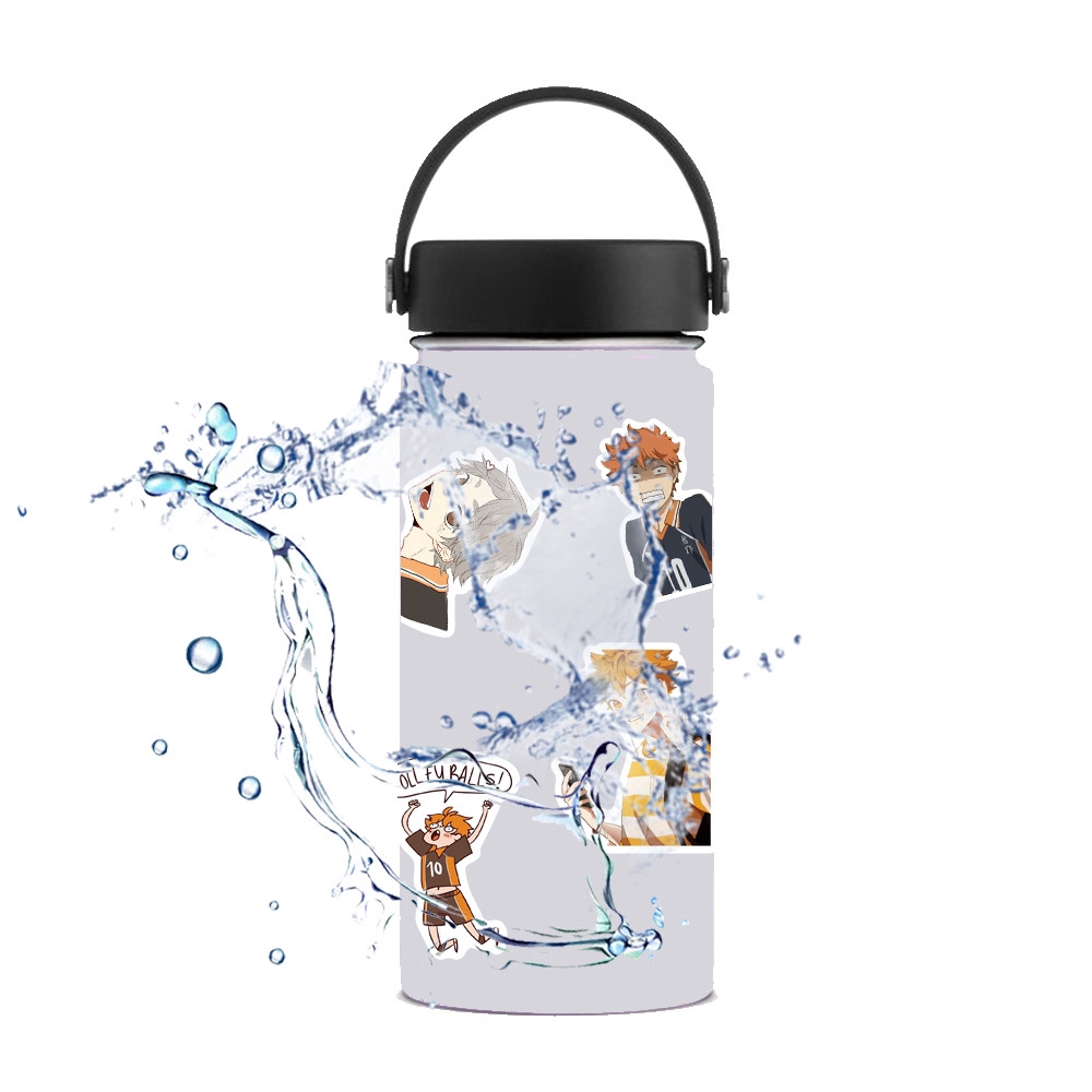 Sticker Set 52 Nhãn Dán Trang Trí Chống Thấm Nước Kiểu Hoạt Hình Haikyuu