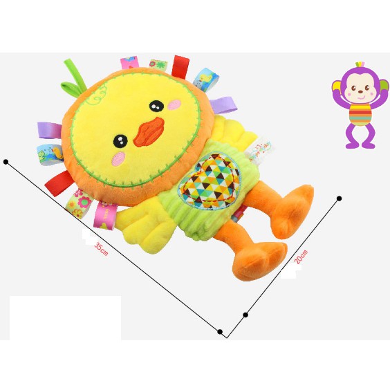 Đồ chơi chút chít/ Thú bông đa giác quan phát âm thanh Happy Monkey