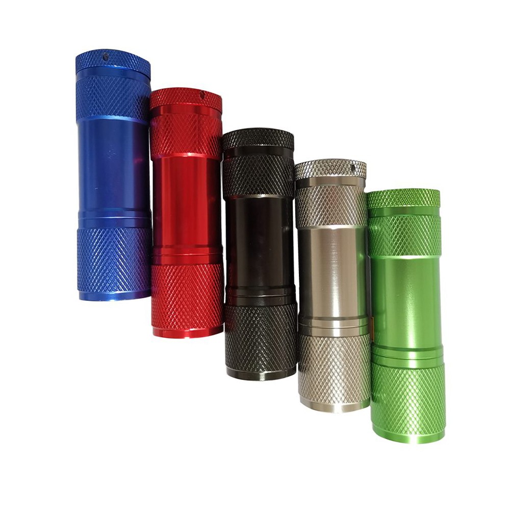 9LED White Light Aluminum Alloy Mini Flashlight