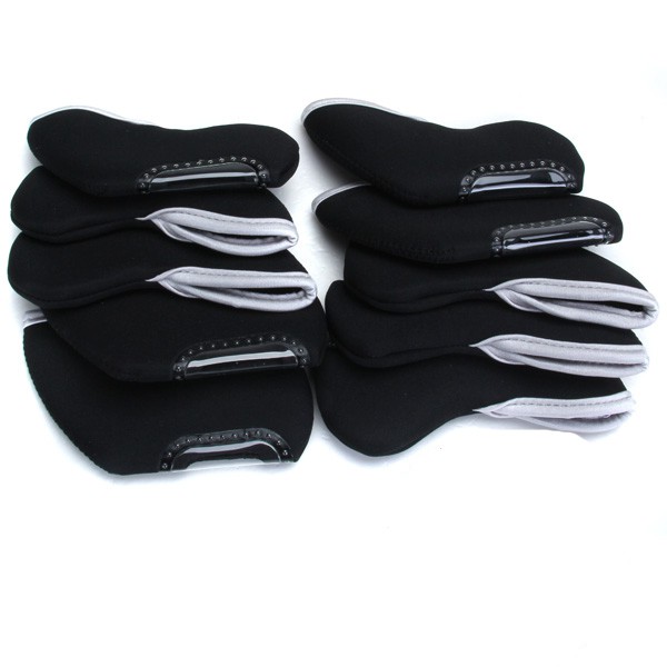 10pcs Nylon Golf Iron Club Putter Head Cover Case Protective Headcovers