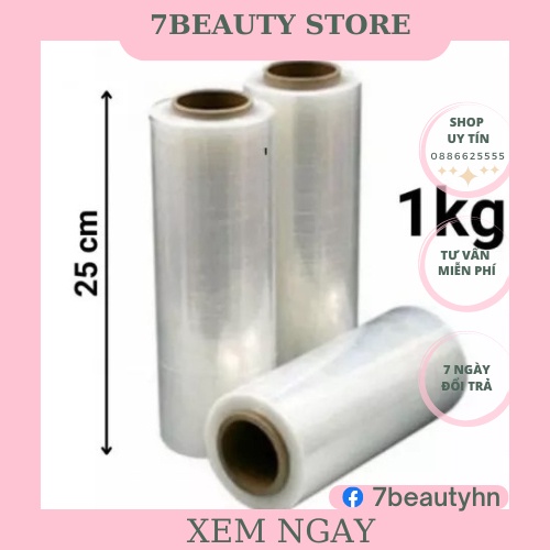Cuộn màng co ủ tê giảm béo Cuộn nilon ,màng co quấn bụng,giảm béo [ cuộn 1KG]