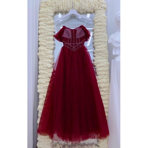 Đầm dự tiệc công chúa 2 dây kết cườm TRIPBLE T DRESS size M/L - MS289V