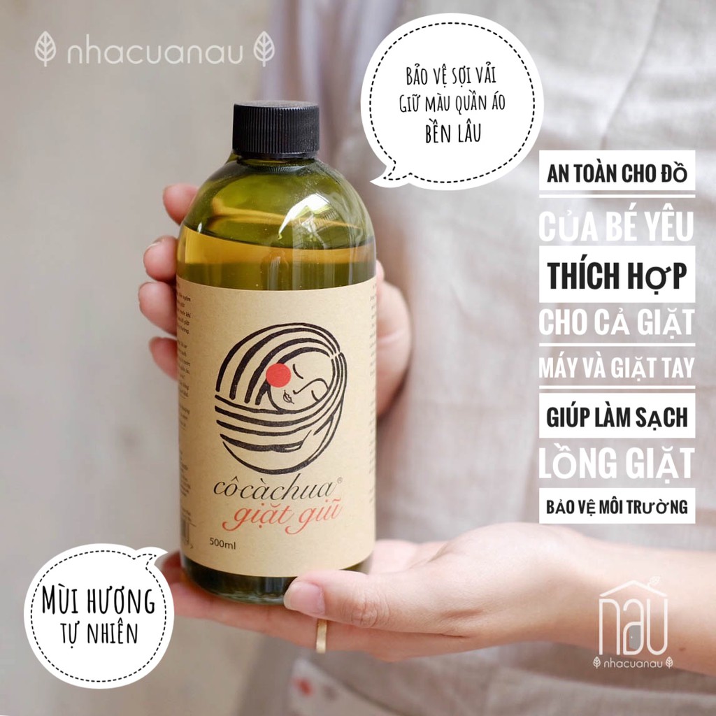 [Chai 500ml] Dung dịch giặt rửa Cô cà chua công nghệ làm sạch sinh học an toàn cho gia đình thân thiện môi trường