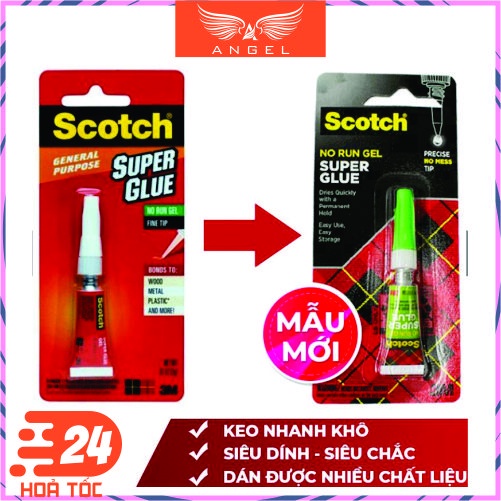 Keo 3M Scotch AD113 nhanh khô, sệt ( dán kim loại, gỗ, da, trang sức, nhựa, thuỷ tinh...)
