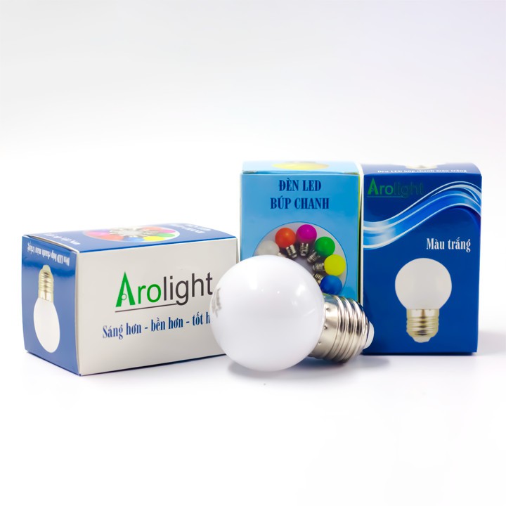 Đèn LED Búp Bóng Chanh cao cấp 1.2W Arolight đủ màu sắc trang trí quán cà phê, sân vườn GreenLight Shop ARB1.2W