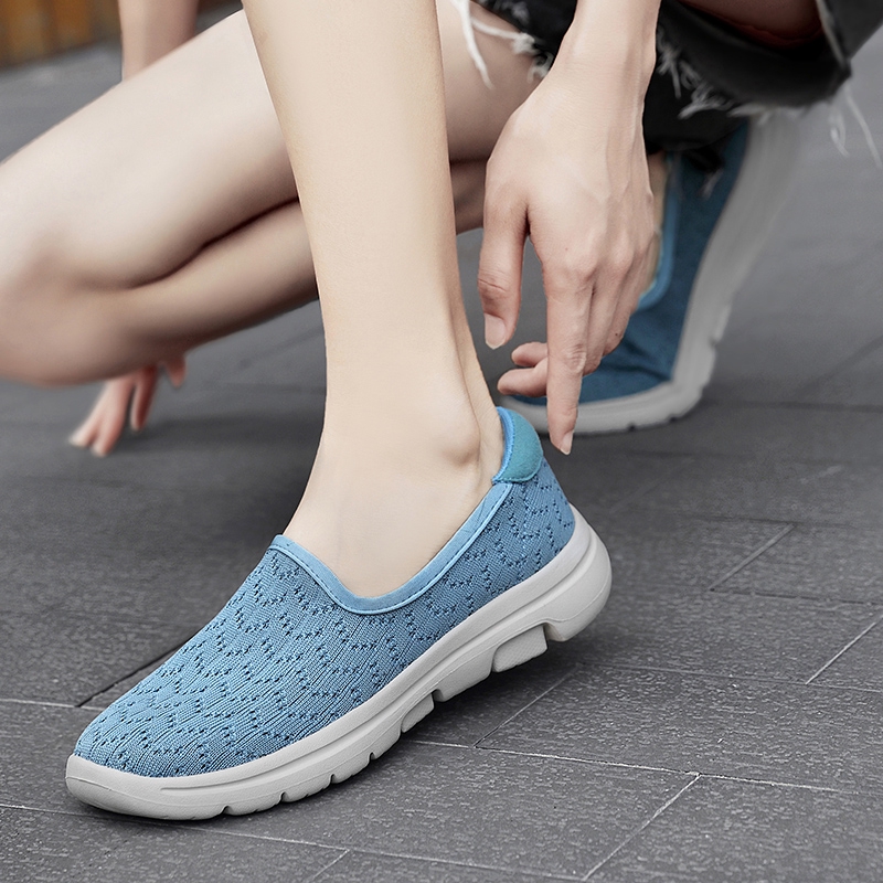 Giày vải đan màu tím dành cho nữ 35-42 YOZOH