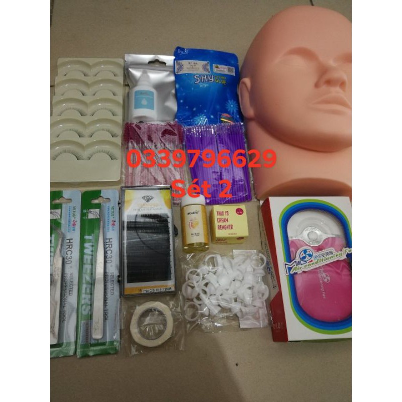 Sét đủ đồ học và làm nối mi chuyên nghiệp