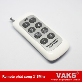 01 cái Remote điều khiển từ xa phát sóng xuyên tường 315Mhz RM03 - loại 8 nút số