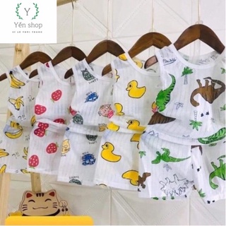 Bộ cotton giấy sát nách cho bé