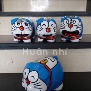 Heo đất handmade -  Đôrêmon