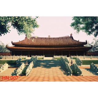 Tranh dán tường 3D Hà Nội xưa, tranh cổ điển phong cảnh Hà Nội xưa