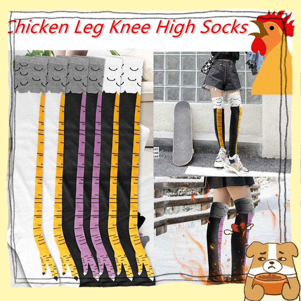 Vớ Cao Đến Đầu Gối In Hình Gà 3D Dễ Thương Vui Nhộn Thời Trang Mùa Đông Cho Nữ