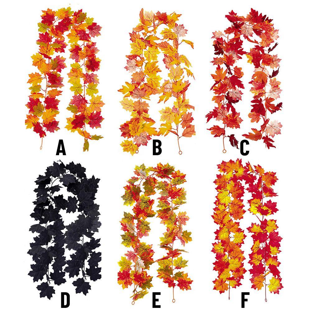 Dây Lá Phong Giả Nhiều Màu Sắc Dùng Trang Trí Tường Dịp Halloween