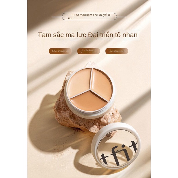 Kem che khuyết điểm TFIT ba màu che phủ các vết thâm trên khuôn mặt mụn trứng cá và quầng thâm