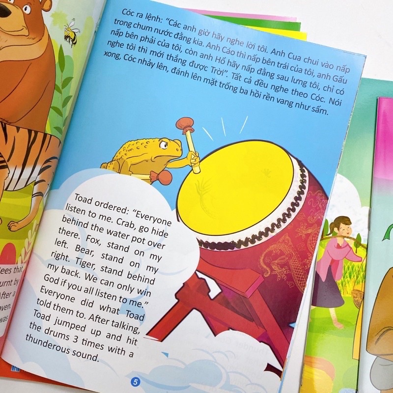 Sách - Túi 8 cuốn truyện cổ tích Việt Nam song ngữ Việt Anh chọn lọc cho bé