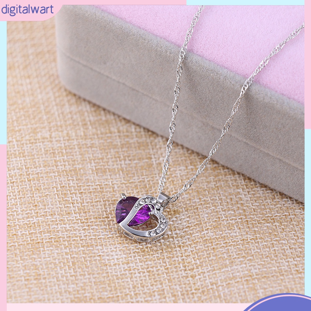 Vòng cổ Mặt Trái Tim Đính Đá Thời Trang Cho Nữ