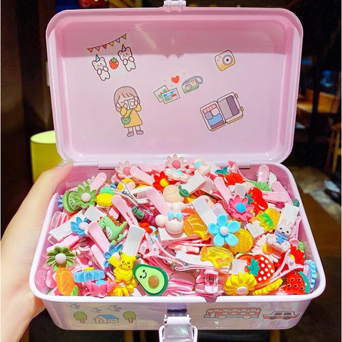 Kẹp Tóc Hình Hoa/Trái Cây Dễ Thương Thời Trang Cho Bé Gái 2022