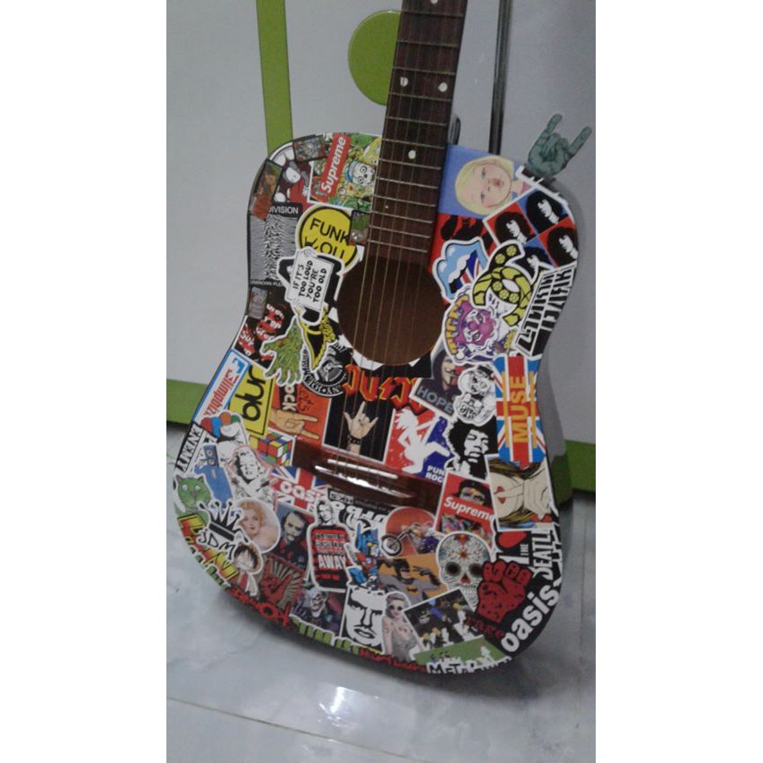 Bộ 20 50 miếng dán sticker, stickers cao cấp nhiều chủ đề trang trí Vali Laptop Mũ Bảo Hiểm Xe Máy Xe Đạp Guitar Ukelele