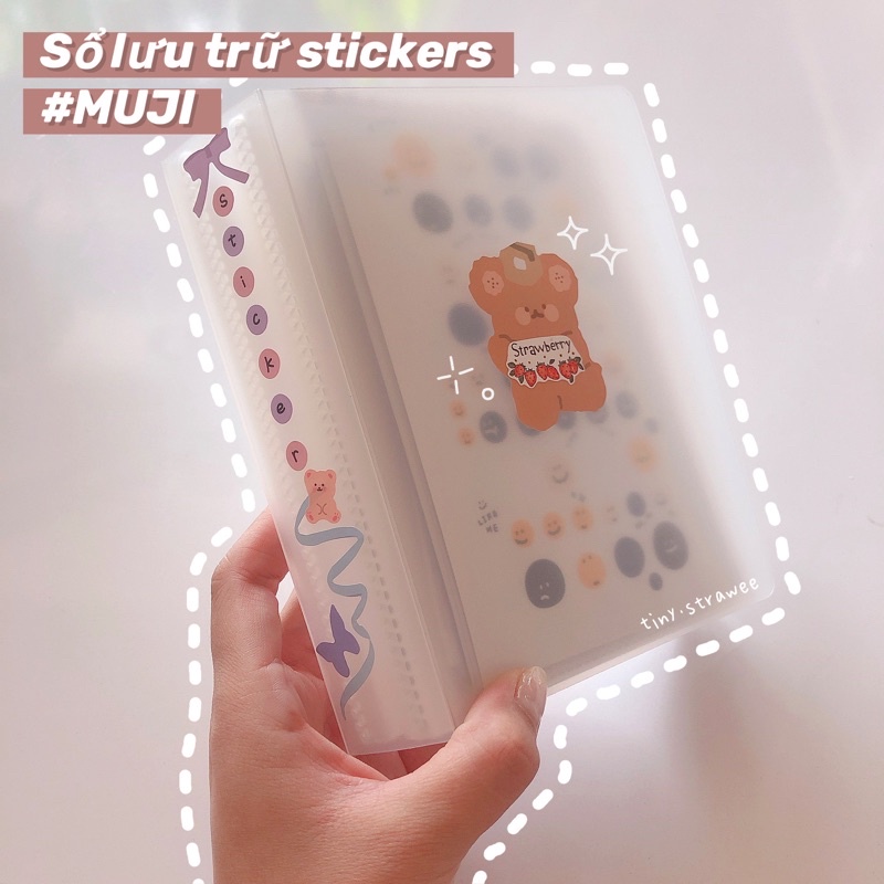 Sổ lưu trữ sticker và card idol Muji chính hãng