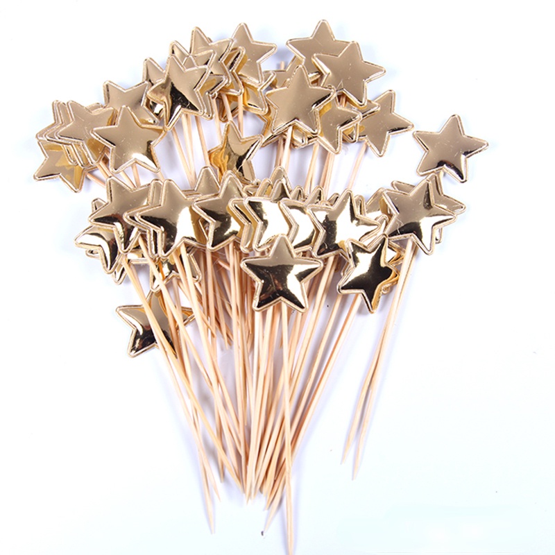 Bộ 50 Ngôi Sao Năm Cánh Bằng PU Trang Trí Bánh Kem Sinh Nhật