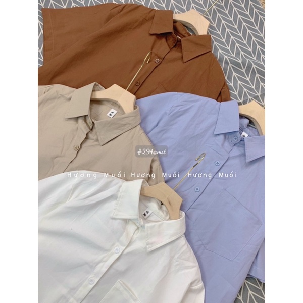 Áo sơ mi thô mềm phiên bản cộc tay - mã 294