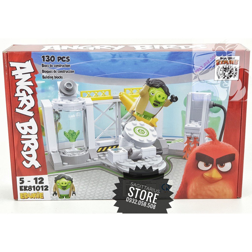 Combo 3 Hộp Lego Angry Birds Lắp Ráp Tàu Ngầm , Phòng Nghiên Cứu & Khu Nghĩ Dưỡng