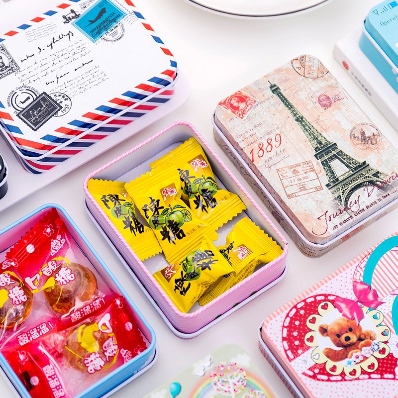 Hộp Thiếc Đựng Quà Nhỏ Nhắn Phong Cách Hàn Quốc Dễ Thương | BigBuy360 - bigbuy360.vn