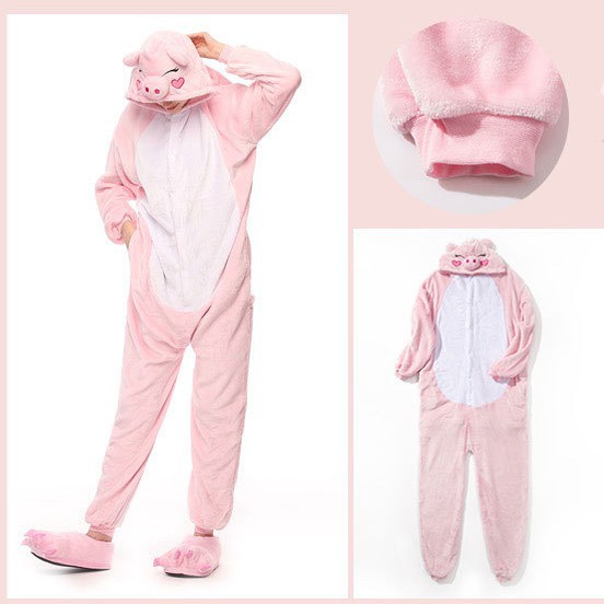 Bộ Đồ Thú Pijama Heo Hồng Người Lớn, Trẻ em [Hàng Sẵn] -Hàng nhập khẩu