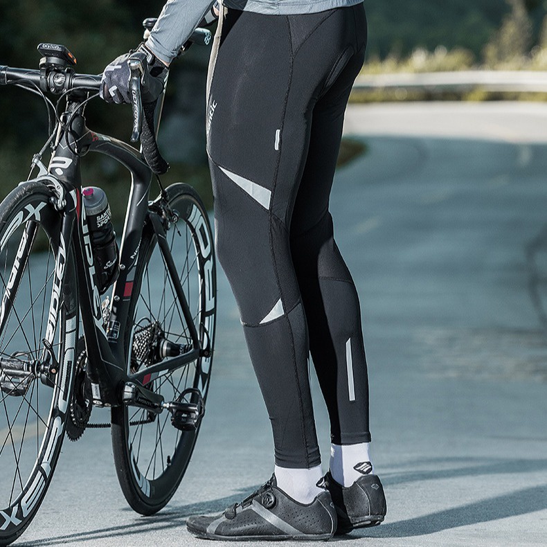 Santic Quần đi xe đạp cho nam giới 4D Đệm MTB bó sát đường bộ Quần xe đạp mùa hè Quần dài dành cho nam giới đi xe đạp WM8C04107