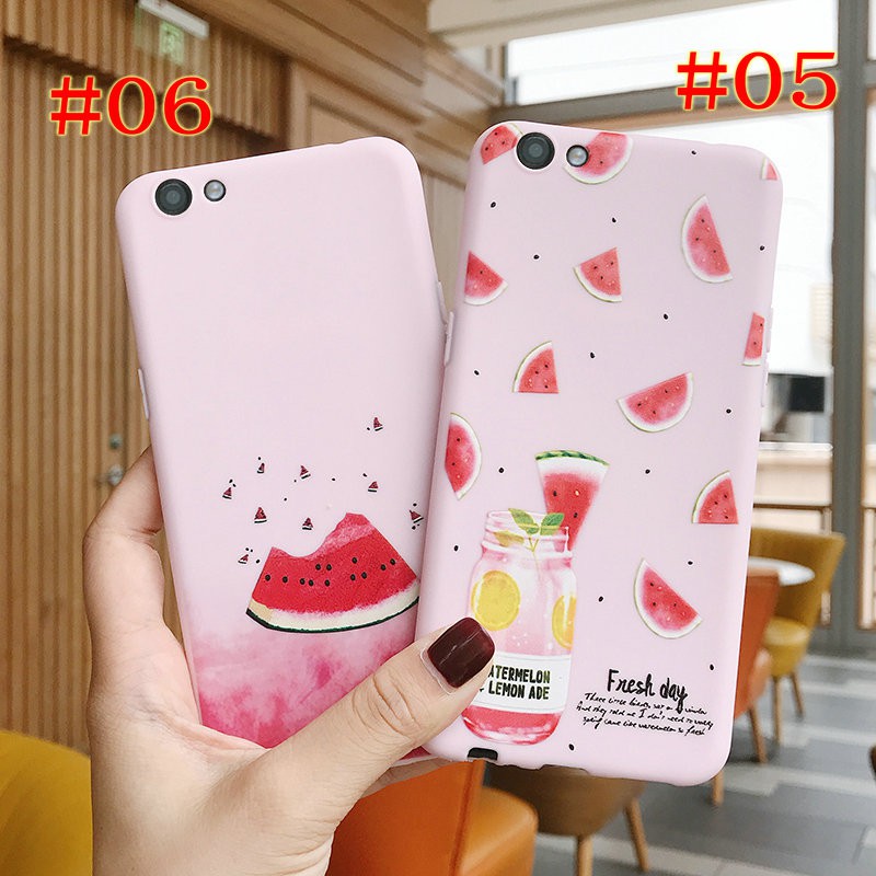 OPPO A7 A5s F9 F7 F5 F1s F3 F1 Plus Lite A33 A37 A71 A83 A3s Realme C1 C2 2 3 Pro VIVO Y91 Y55s V9 Soft Watermelon Case