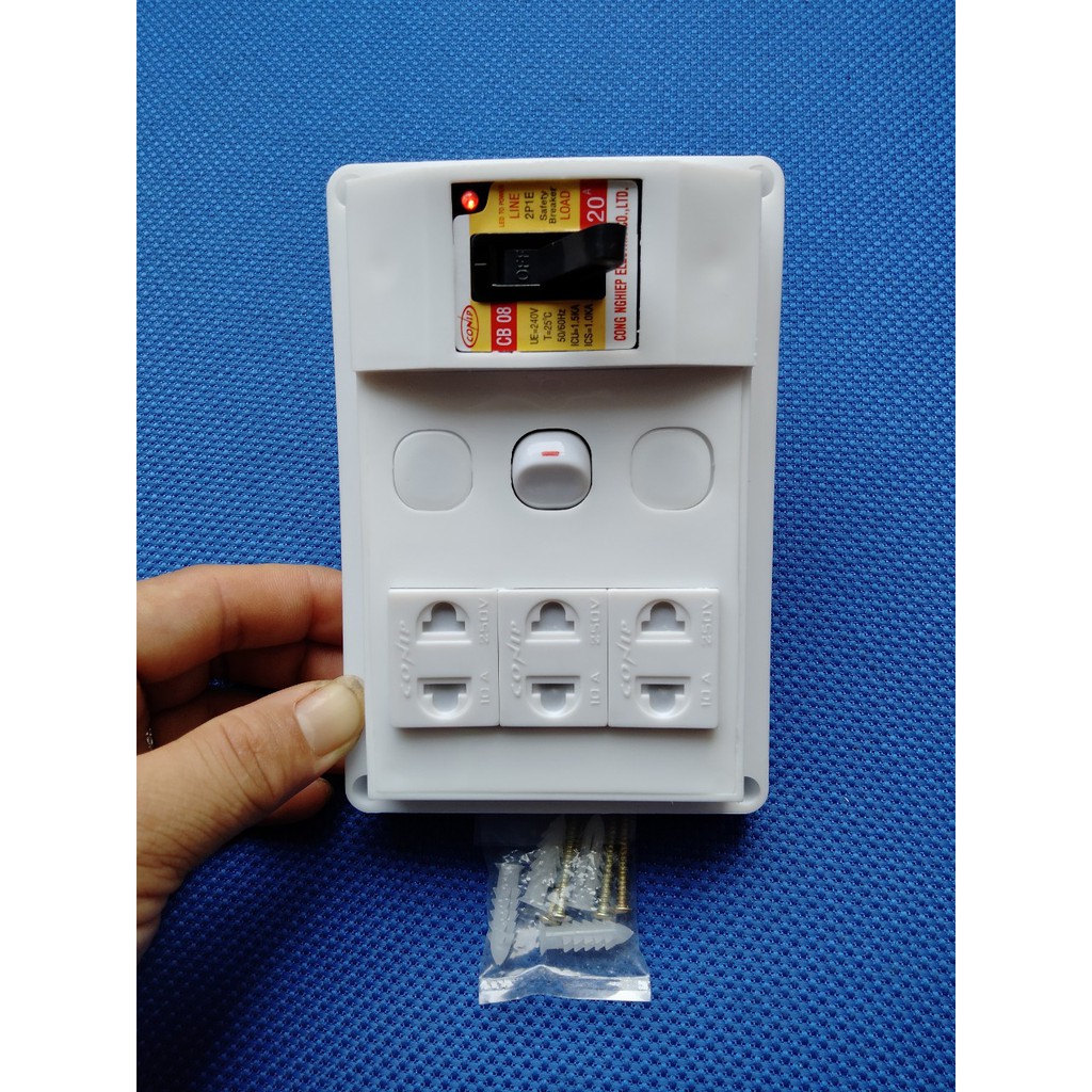 Bảng điện, Táp lô 2500W CAO CẤP + BH 1 NĂM + CB Atomat 20A chống quá tải + 1 Công tắc HÀNG LOẠI TỐT