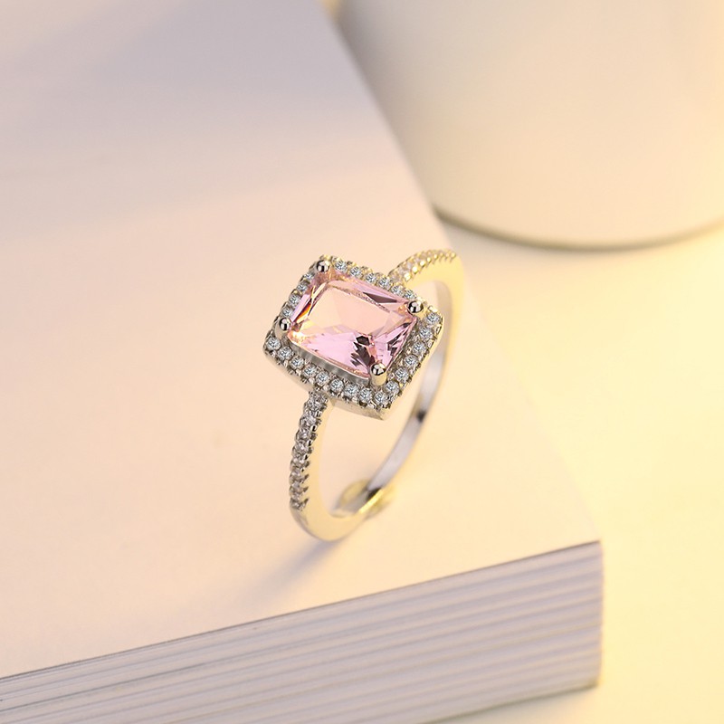 Nhẫn đính đá làm từ bạc 925 R731 trang sức thời trang cho nữ