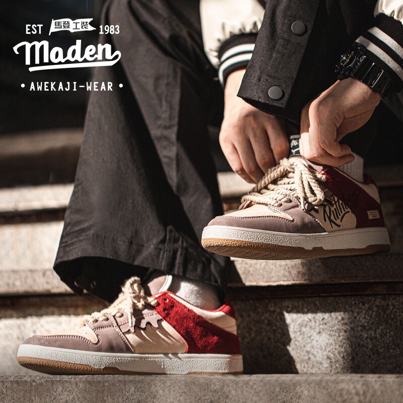 Giày thể thao MADEN họa tiết chữ cái graffiti phong cách Hàn Quốc mới thời trang mùa xuân 2022 cho nam