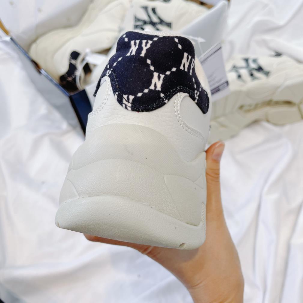 Giày thể thao sneaker MLB Bigball Chunky Mono Heel New York_BEST , MLB NY , Chữ B nâu