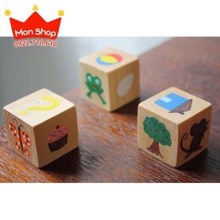 [Size 2cm] Set 100 khối gỗ lập phương- cube
