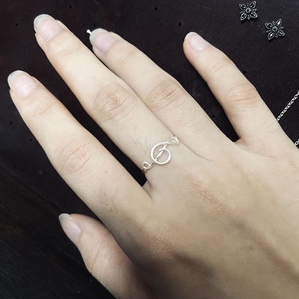 Nhẫn Bạc 925 -Thiết Kế Nốt Sol Độc Lạ-KaT Jewelry