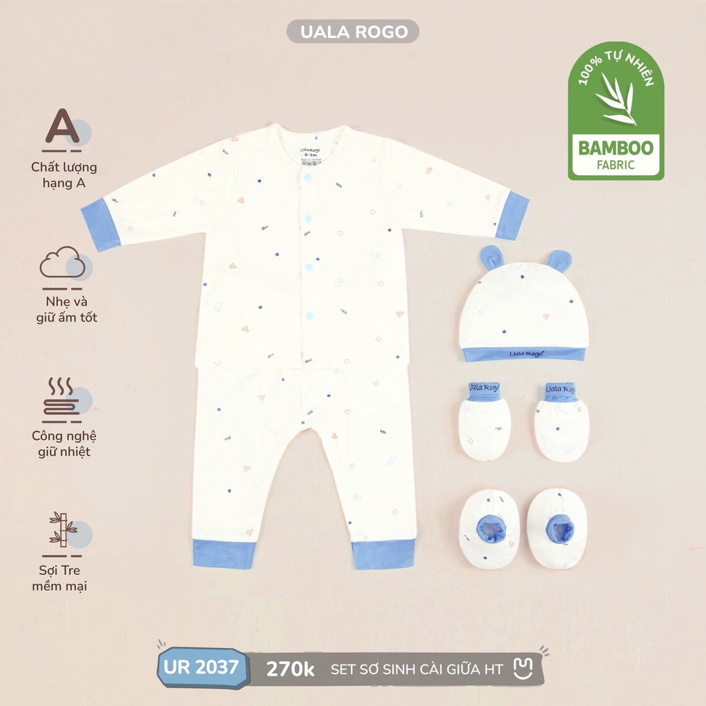 COMBO SƠ SINH BAMBOO FABRIC UALAROGO 5 MÀU