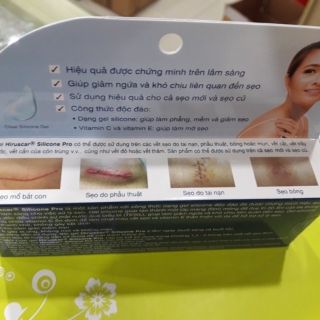 Kem trị xẹo Hiruscar silicone Pro