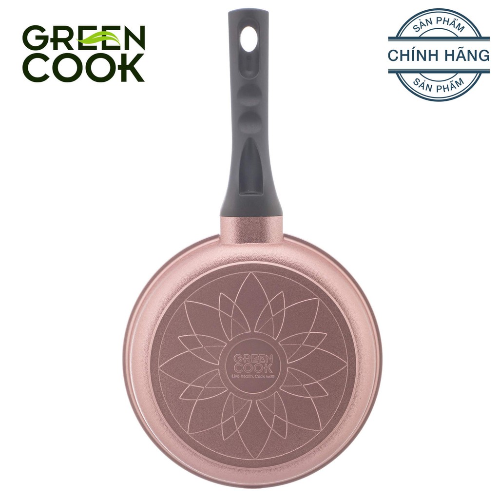 Chảo đúc vân đá chống dính 18cm Green Cook GCP05-18 (không dùng được bếp từ)