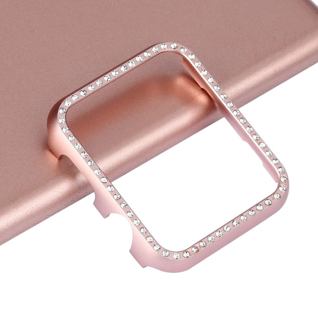 Diamond Metal Watch Case for Apple Watch 38mm 42mm 40mm 44mm series 6 SE 5 4 3 2 1 Cover Protective Shell