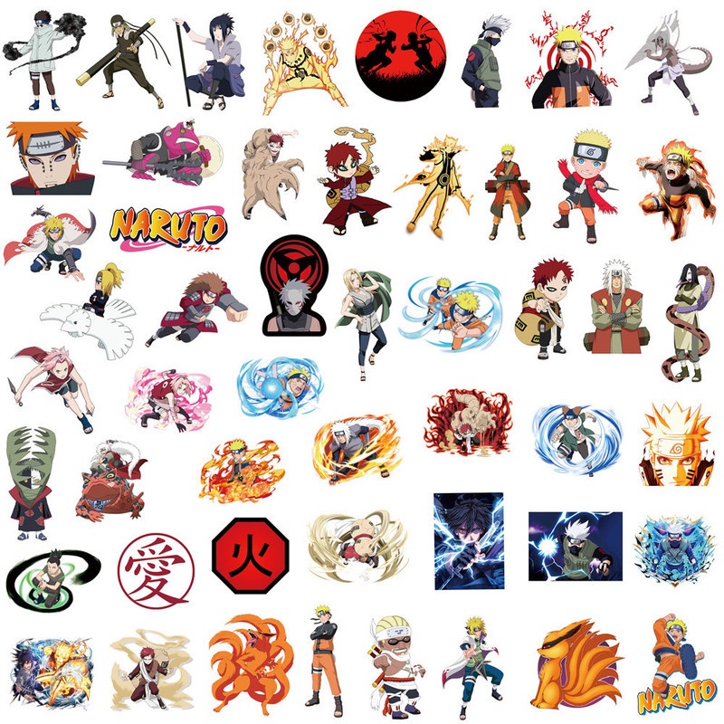 Sticker Naruto - Miếng dán decal chống nước hình dán Naruto Itachi Sasuke Kakashi STK10