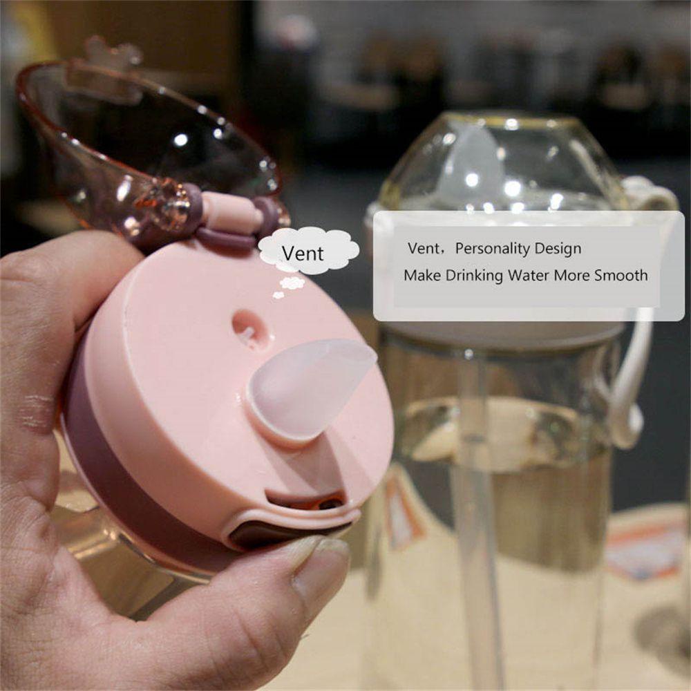 Yann1 chai nước 650ml di động không chứa bpa chống rò rỉ với ống hút