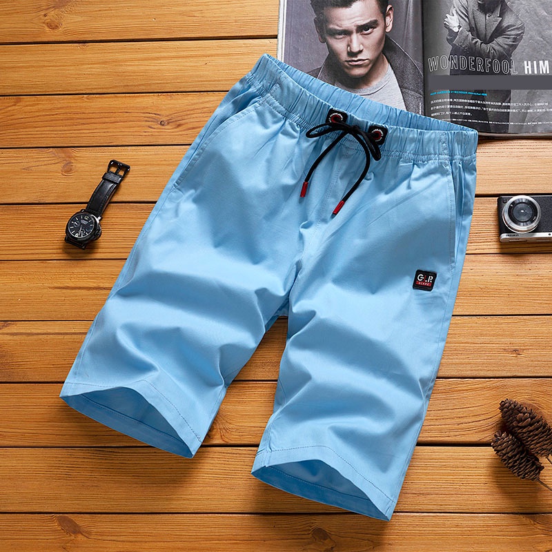 Quần short nam lưng thun 100% cotton