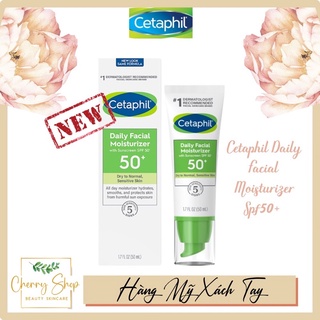 [Hàng USA] Kem dưỡng ẩm chống nắng dành cho da mặt Cetaphil Daily Facial Moisturizer SPF 50 (50ml)