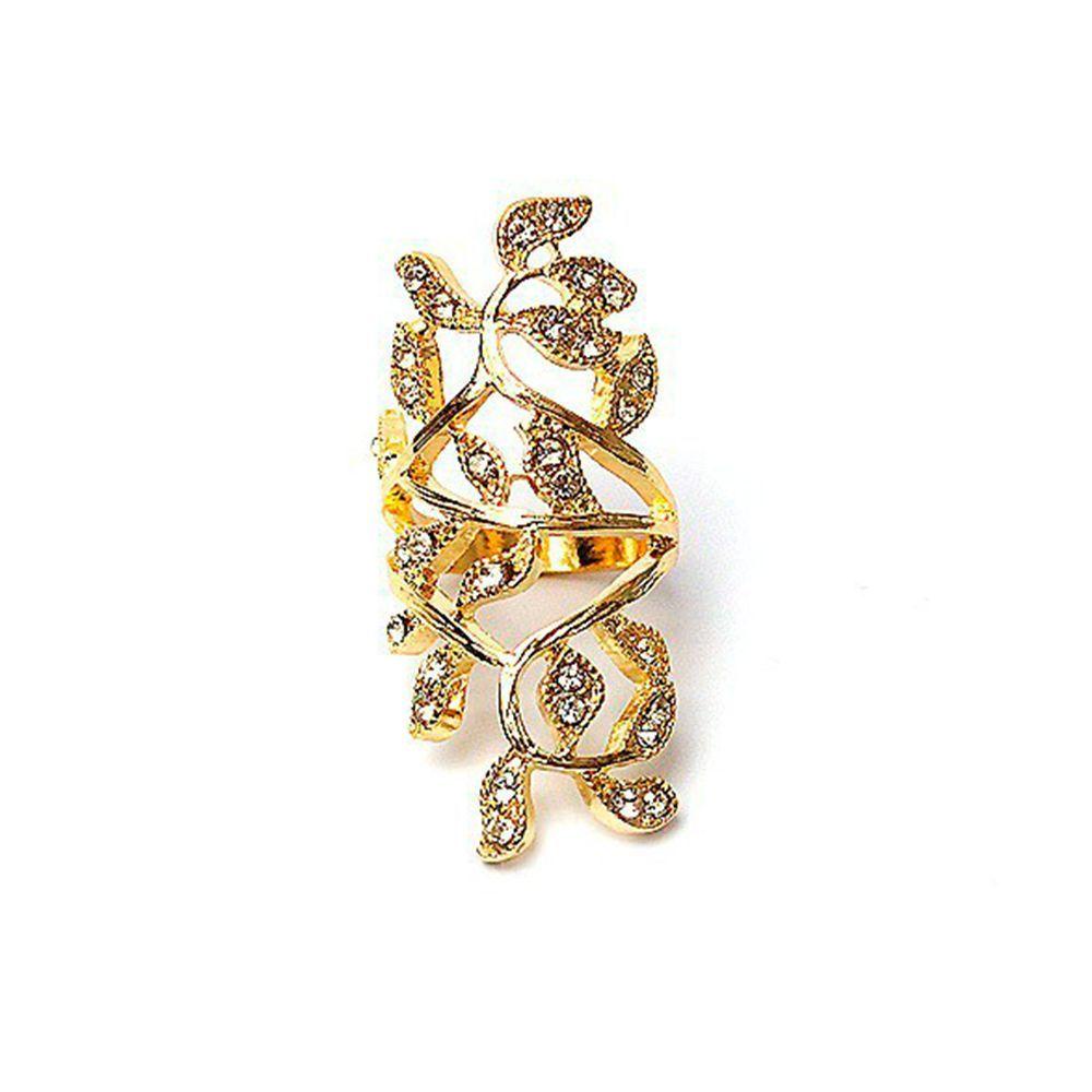 MOCHO Bộ Nhẫn Đốt Ngón Tay Hình Lá Đính Đá Aolly