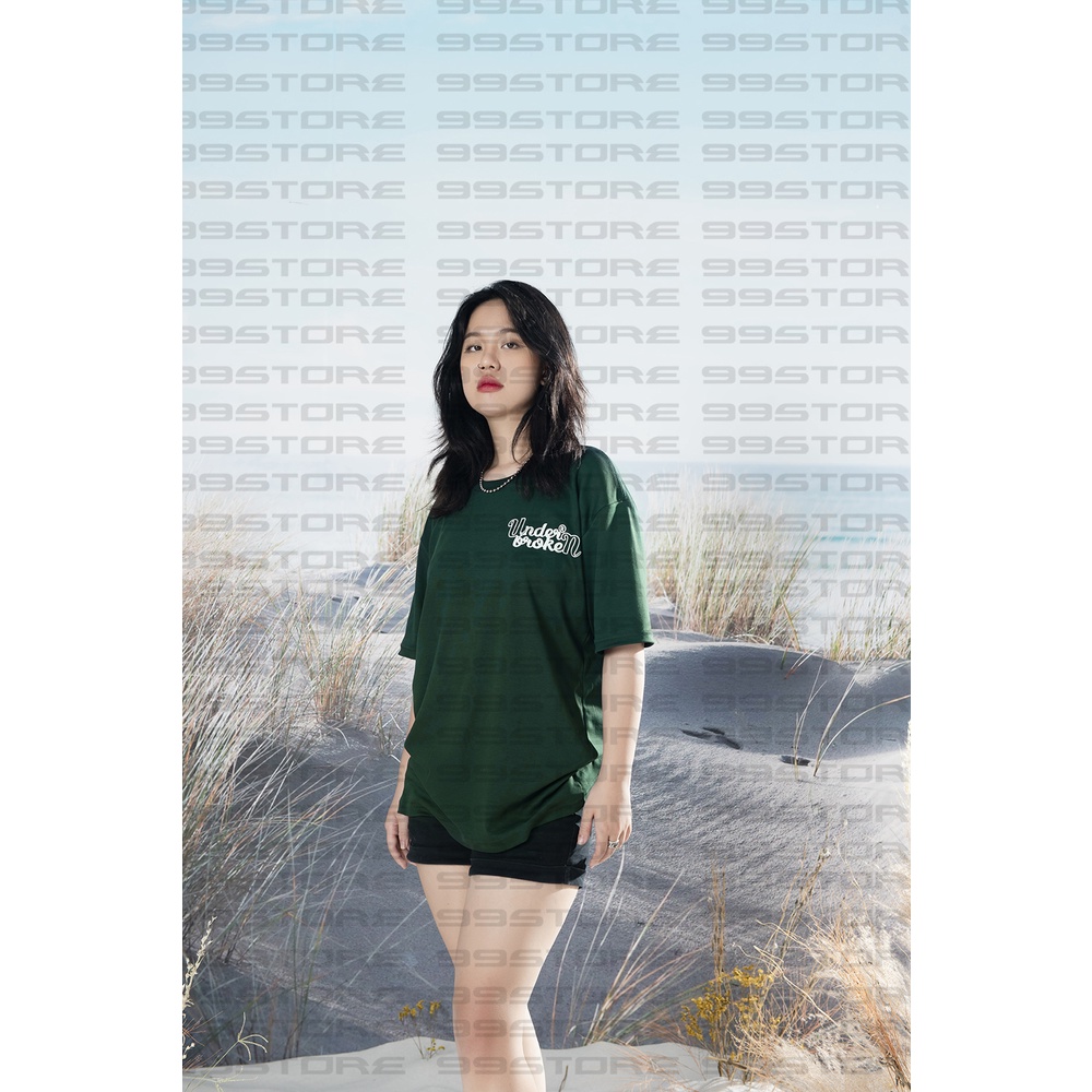Áo Xanh Lá UNDERBROKEN Áo Thun Tay Lỡ Unisex 100% Cotton, Áo Phông Rộng Mẫu Mới 2022 99 store | BigBuy360 - bigbuy360.vn