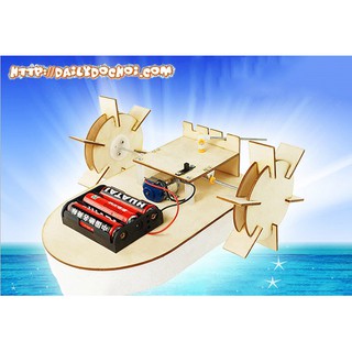 Thuyền bằng gỗ tự lắp ghép chế tạo cực đơn giản cho trẻ đam mê chế tạo