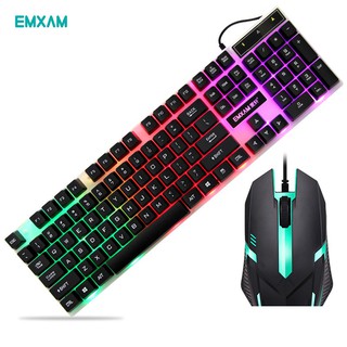 Bộ bàn phím + Chuột V5 full led chính hãng Exam phím nhậy nhẹ, chuột di mượt .( Giá sỉ)