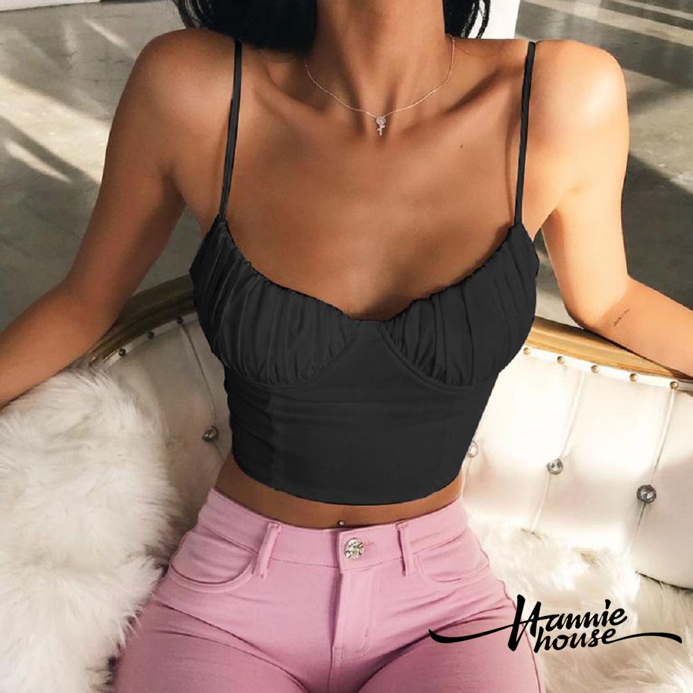 Áo Croptop Màu Trơn Thiết Kế Tôn Dáng Cho Nữ